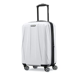 samsonite centric 2 hardside expandable luggage with spinners | white | 22x14x9 carry-on