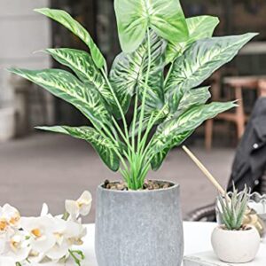 Der Rose 16'' Fake Plants Artificial Potted Greenery Faux Plants for Office Desk Home Bathroom Decor