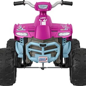 Power Wheels Power Wheels Barbie Pink Racing ATV, 12V battery-powered ride-on vehicle for preschool kids ages 3-7 years (Amazon Exclusive)