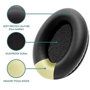 Srhythm Protein Leather Earpads Replacement Memory Foam Cushions for Srhythm NC25/NC35/NC25 Pro Over-Ear Headphones