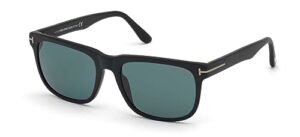 tom ford ft0775 02n matte black stephenson square sunglasses lens category 3 si