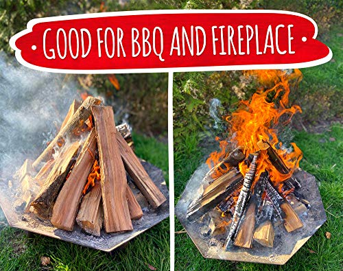 Zorestar Apple Firewood 13-15 lbs - Natural Wood Chips, for Stove, Fire Pit - Split Seasoned Wood - Fireplace Campfire Indoor Outdoor - 1 Pack Fire Starters