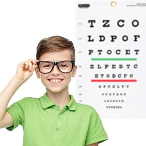 PECULA Eye Chart, Snellen Eye Chart, Wall Chart, Snellen Charts for Eye Exams 10 feet 9 X 14 in.