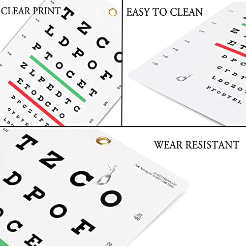 PECULA Eye Chart, Snellen Eye Chart, Wall Chart, Snellen Charts for Eye Exams 10 feet 9 X 14 in.