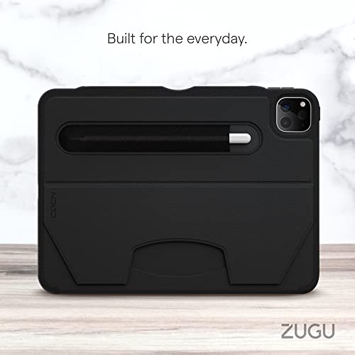 ZUGU CASE - 2018/2020 iPad Pro 12.9 inch (3rd/4th Gen) - Ultra Slim Protective Alpha Case - Wireless Apple Pencil Charging - Convenient Magnetic Stand & Sleep/Wake Cover (Stealth Black)