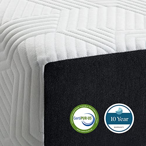 Lucid 6 Inch Twin XL Mattress - Firm Gel Memory Foam Mattress Twin XL— Bamboo Charcoal Mattress in a Box—CertiPur Certified,White