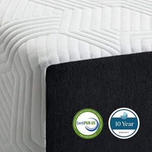 Lucid 8 Inch Full Mattress - Plush Gel Memory Foam Mattress – Bamboo Charcoal Foam –Gel Infused- Hypoallergenic Foam Mattress,74"L x 52.5"W x 8"Th, White