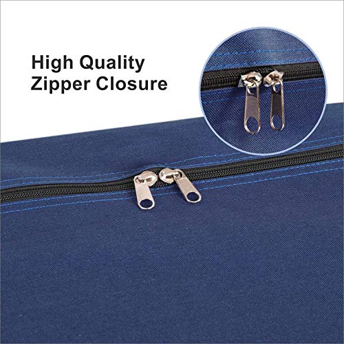 HYPER VENTURE Folding Mattress Storage Bag - Durable Carry Case Fits for Tri-Fold Up to 6 inches Queen Mattress, Navy