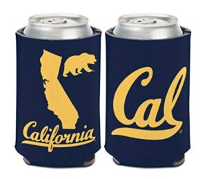 wincraft ncaa university california berkeley cal bears state shape 1 pack 12 oz. 2-sided can cooler