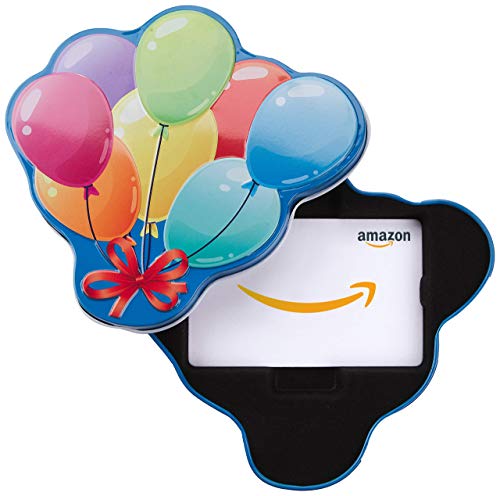 Amazon.com Gift Card in a Happy Birthday Balloons Tin