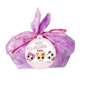 baby born surprise pets series 2 with 8+ surprises, color change and bathtub, multicolored