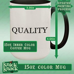 Knick Knack Gifts got appallment? - 15oz Ceramic Colored Handle and Inside Coffee Mug Cup, Black