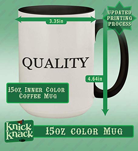 Knick Knack Gifts got appallment? - 15oz Ceramic Colored Handle and Inside Coffee Mug Cup, Black