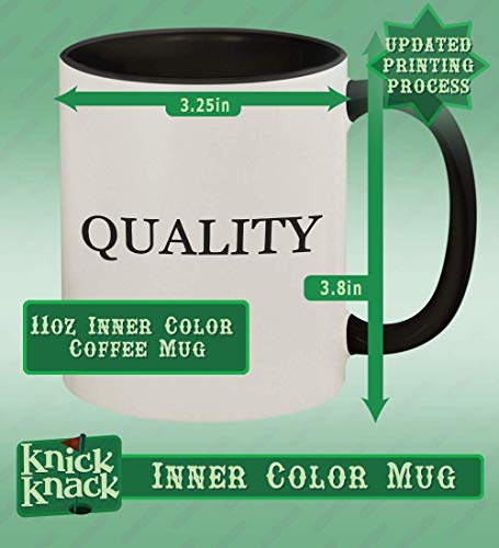 Knick Knack Gifts #appall - 11oz Hashtag Ceramic Colored Handle and Inside Coffee Mug Cup, Black