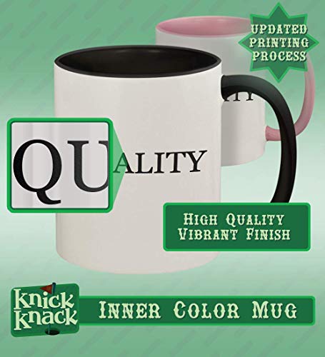 Knick Knack Gifts #appall - 11oz Hashtag Ceramic Colored Handle and Inside Coffee Mug Cup, Black