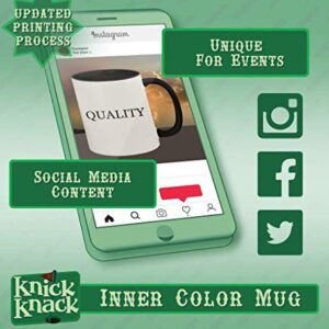 Knick Knack Gifts #appall - 11oz Hashtag Ceramic Colored Handle and Inside Coffee Mug Cup, Black