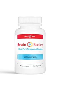 brain basics ultra-pure selenomethionine - proper thyroid function and immune system support - 200 mcg most bioavailable selenium - 90 servings