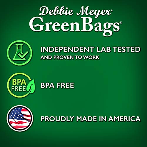 Debbie Meyer GreenBags 32-Pack (16M, 8L, 8XL) – Keeps Fruits, Vegetables, and Cut Flowers, Fresh Longer, Reusable, BPA Free, Made in USA