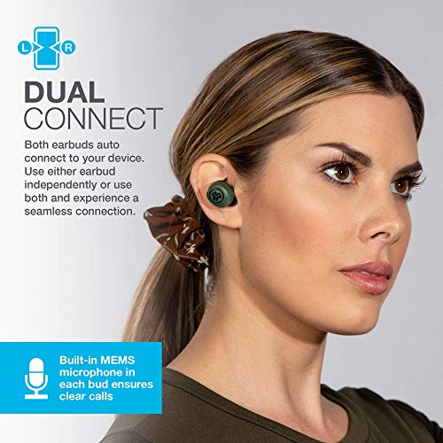 JLab Go Air True Wireless Bluetooth Earbuds + Charging Case - Green - Dual Connect - IP44 Sweat Resistance - Bluetooth 5.0 Connection - 3 EQ Sound Settings Signature, Balanced, Bass Boost