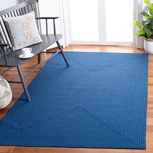 safavieh braided collection 4' x 6' blue brd315m handmade country cottage reversible area rug