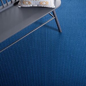 SAFAVIEH Braided Collection 4' x 6' Blue BRD315M Handmade Country Cottage Reversible Area Rug