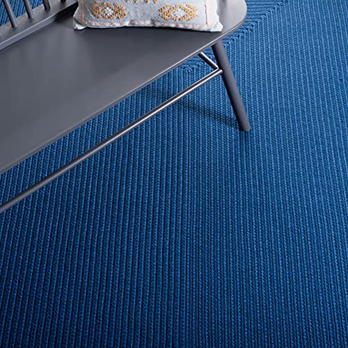 SAFAVIEH Braided Collection 4' x 6' Blue BRD315M Handmade Country Cottage Reversible Area Rug