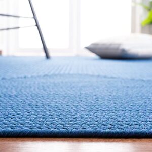 SAFAVIEH Braided Collection 4' x 6' Blue BRD315M Handmade Country Cottage Reversible Area Rug