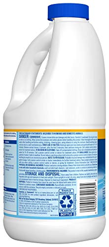 Clorox Disinfecting Bleach, Concentrated Formula, Regular - 43 Ounce Bottle (Package May Vary)