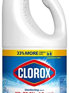 Clorox Disinfecting Bleach, Concentrated Formula, Regular - 43 Ounce Bottle (Package May Vary)