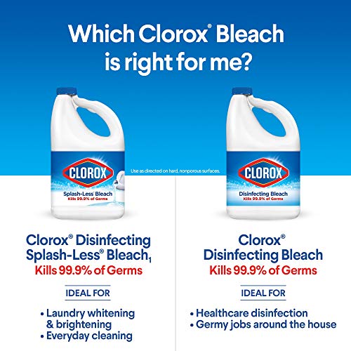 Clorox Disinfecting Bleach, Concentrated Formula, Regular - 43 Ounce Bottle (Package May Vary)