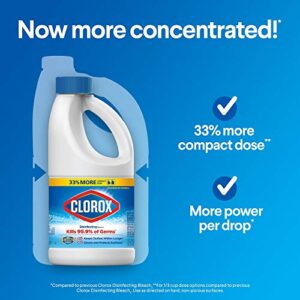 Clorox Disinfecting Bleach, Concentrated Formula, Regular - 43 Ounce Bottle (Package May Vary)