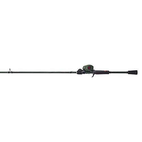 Abu Garcia Zata Baitcast Low Profile Reel and Fishing Rod Combo, 7' - Medium Heavy - 1pc Green