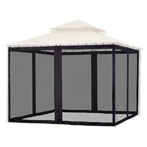 yescom universal replacement mesh netting screen wall sidewall curtain with zipper for 10x12ft yard gazebo canopy tent