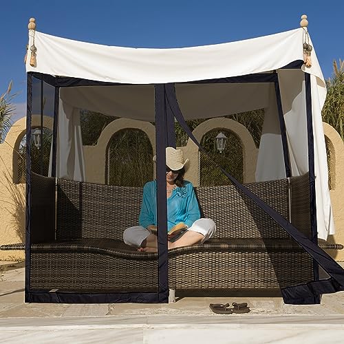 Yescom Universal Replacement Mesh Netting Screen Wall Sidewall Curtain with Zipper for 10x12ft Yard Gazebo Canopy Tent