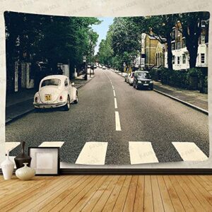 f-fun soul classic music poster tapestry, large 80x60inches soft flannel, walk on the street reto photo wall hanging tapestries for living room bedroom decor music party banner gtzyfs70