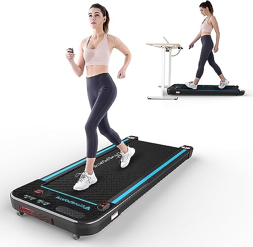 CITYSPORTS Treadmills for Home, Under Desk Treadmill Walking Pad Treadmill with Audio Speakers, Slim & Portable Treadmill with Remote & Dual LED Display, Office & Home Treadmills