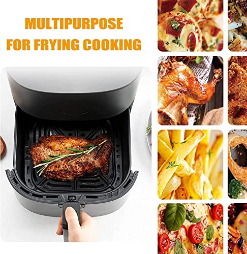 Air Fryer Grill Pan for COSORI Square Air Fryer Pro LE 5 Qt, Non-Stick 8.26’’*8.26’’ Air Fryer Rack Replacement Parts Accessories Grill Plate Crisper Plate Tray with Rubber Bumpers, Dishwasher Safe