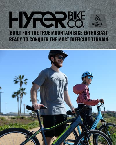 Hyper E-Ride Electric Mountain Bike for Adults 26 Inch. 250w, 36v Battery, Mountain Ebike with Shimano 6-Speed with Front Dual Shock Absorber. Electric Bicycle for Adults.