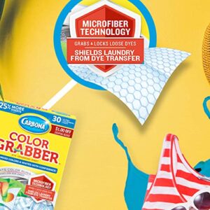 Carbona Color Grabber™ | Protects Laundry From Color Runs or Bleeds | Mix Whites & Colors | In-Wash Dye Grabbing Sheets | 30 Count Per Box, 3 Pack