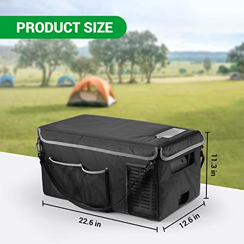 F40C4TMP Insulated Protective Cover for 20 Quart Portable Refrigerator 12 Volt Freezer Cover Transit Bag for 18L Portable Fridge