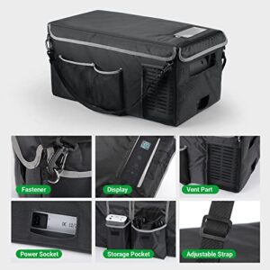 F40C4TMP Insulated Protective Cover for 20 Quart Portable Refrigerator 12 Volt Freezer Cover Transit Bag for 18L Portable Fridge