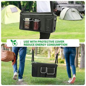 F40C4TMP Insulated Protective Cover for 20 Quart Portable Refrigerator 12 Volt Freezer Cover Transit Bag for 18L Portable Fridge
