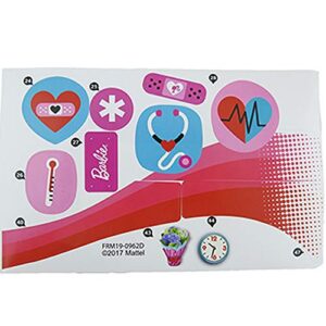 fisher-pric e replacement stickers for barbie care clinic ~ barbie doll playset frm19 barbie care clinic ~ replacment labels ~ sheet d ~ stickers 24-28, 40,43,44 and 47