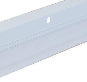 Heavy Duty Weight Aluminum with Long Vinyl Door Sweep (4 FT, White)