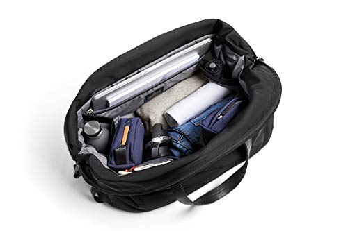 Bellroy Weekender Plus - Premium Edition (Duffle Travel Bag & Overnight Bag, Fits 13" Laptop, Internal Organization Pockets) - Black