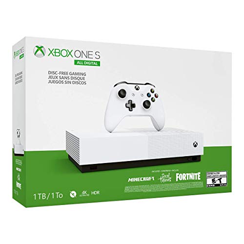 Xbox One S 1TB All-Digital Edition Console (Disc-Free Gaming) (Renewed)