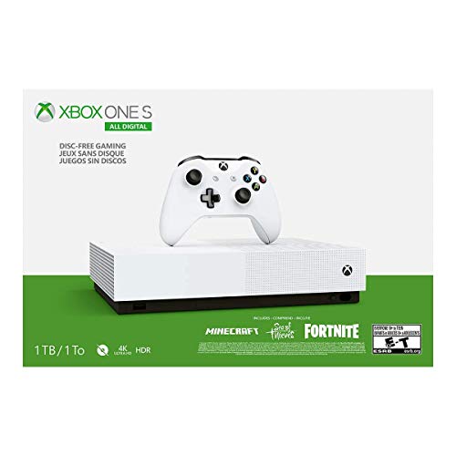 Xbox One S 1TB All-Digital Edition Console (Disc-Free Gaming) (Renewed)