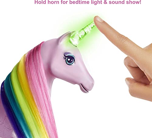 Barbie Dreamtopia Doll & Unicorn Set, Pink-Haired Fashion Doll & Magical Lights Unicorn Toy with Rainbow Mane, Lights & Sounds (Amazon Exclusive)