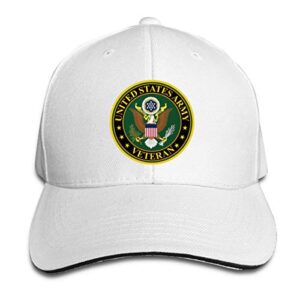 us army veteran baseball caps sandwich caps white