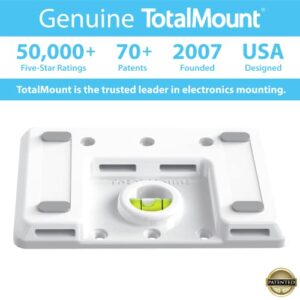 TotalMount Universal Mount for Electronics – Adjustable Wall Mount for Your Router, Wireless System, Cable Modem, DVR, Xbox, Playstation, and More (Standard Shelf – White)